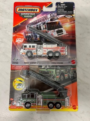 MATCHBOX WORKING RIGS PIERCE VELOCITY AERIAL + Quantum ladder 2 lot