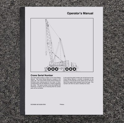 Link-Belt HC278H HC-278H Series II 2 Crane Owner Operator Guide User Manual 995
