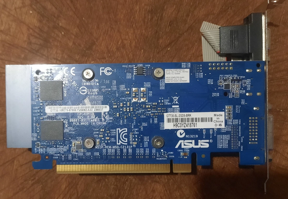 Carte Graphique ASUS GT730-SL-1GD3-BRK – GT730 1Go – VGA DVI HDMI (occasion)
