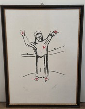 Serigrafia Raffigurante San Francesco D'Assisi Realizzata Da Sante Monachesi...