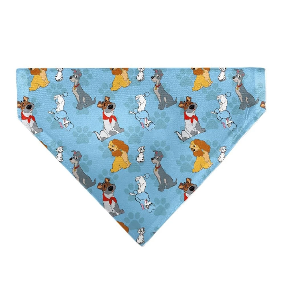 Disney Pet Bandana Disney Dogs Group Collage Paws Blues Slip On Collar Bandana O