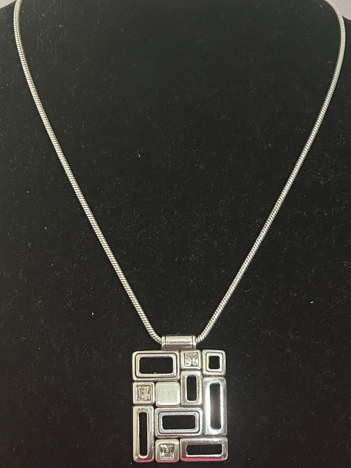 BRIGHTON rhinestone open Square adjustable neckla… - image 1