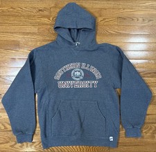 Russell Southern Illinois Salukis Gray Pullover Hoodie Sweatshirt Men's M