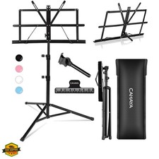 Portable Sheet Music Stand: Dual Use Desktop Book Holder Folding Lightweight ...
