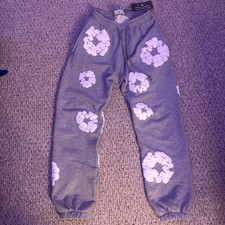 DENIM TEARS African Diaspora Goods Gray Cotton Graphic Sweatpants S