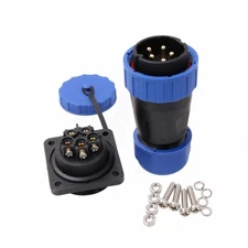 TY28 5 Pin 25A Aviation Waterproof Connector Male Female Cable Plug Socket Ea...