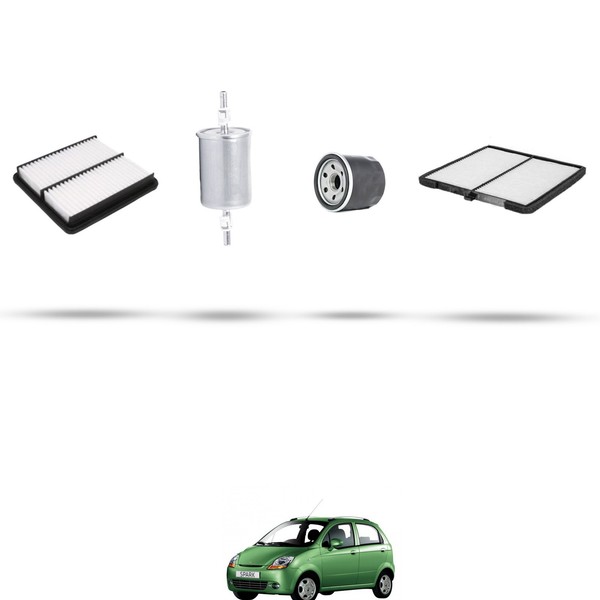 Hoffcar Set Service - 4 Filter Kompatibel Mit Chevrolet Spark 0.8 37Kw Von 2-image