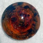 Paperweight Glass Button Wire Shank Swirl Back Orange Glitter PG — photo 4