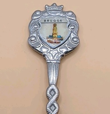 BRUGGE - Vintage Souvenir Spoon Silver Toned Collectible 