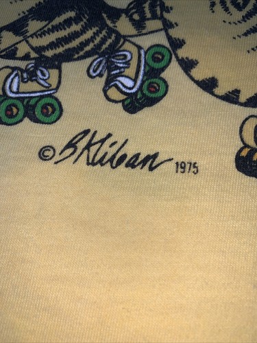 B KLIBAN CAT 70s T-Shirt Vintage 1975 Crazy Shirts Single Stitch Hawaii RARE XL - Picture 9 of 10
