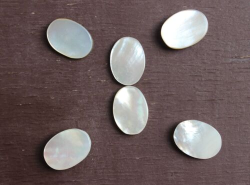 10 pcs Natural Mother Of Pearl 16x22mm Oval Both Side Flatback Gemstone RF-91 - 第 1/2 張圖片
