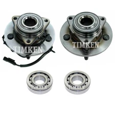 For Dodge Ram 1500 4WD 2-Wheel ABS Front & Rear Wheel Bearings & Hubs Kit Timken