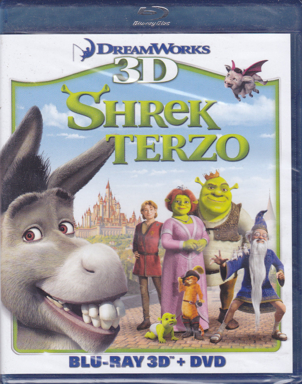 Blu-ray 3D + Dvd DreamWorks **SHREK TERZO** nuovo sigillato 2007