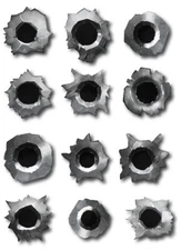 Bullet Hole Sticker fake gun shot decal realistic car truck glass window vinyl