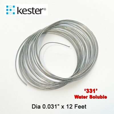Solder Wire, Kester 0.031'' x 12' long, Type 331 Water Soluble, Free Shipping