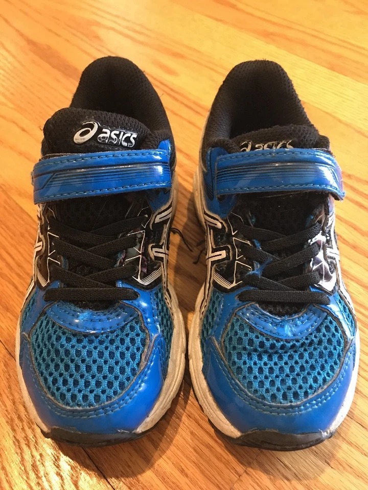 ASICS Pre Gel de Apoyo 3 Azul Océano Correr Caminar Sneakers Infantil Zapatos Sz - Imagen 2 de 4