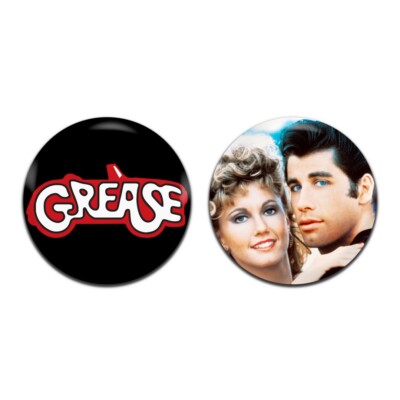 2x Fett Film Musikfilm 70er 25mm / 1 Zoll D Pin Button Anstecker