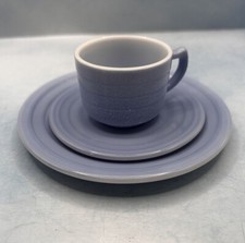 Vintage Hazel Atlas Little Hostess Pastel Blue Cup Saucer Plate Childs Tea Set