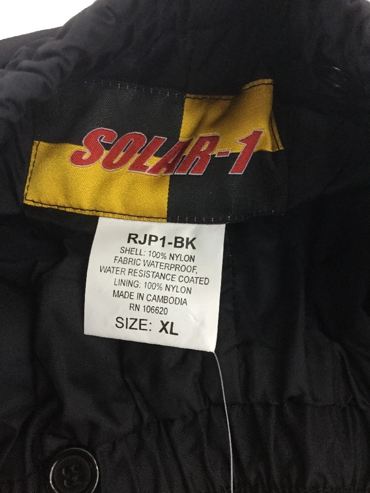 Solar - 1 RJP1-BK Ropa Exterior Impermeable Trabajo Exterior Lluvia Pantalones XL Negro ¡NUEVO CON ETIQUETAS! Foto 4 de 4