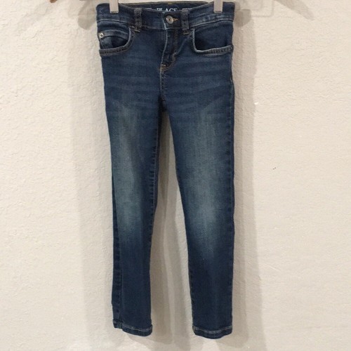 The Children's Place Boys Sz 6 Slim Jeans Blue Straight Stretch Denim Adjustable