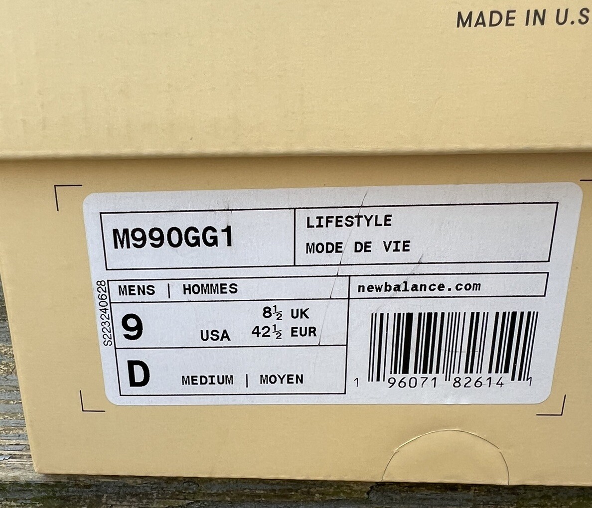 New Balance 990v1 Made In USA Teddy Santis Green Gold Men's Size 9