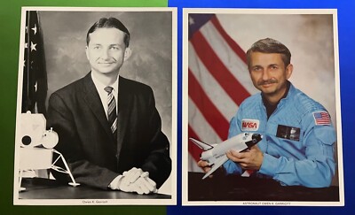 OWEN GARRIOTT PROJECT SKYLAB B & W CIVILIAN SUIT & COLOR STS ERA 8 x 10 LITHO'S
