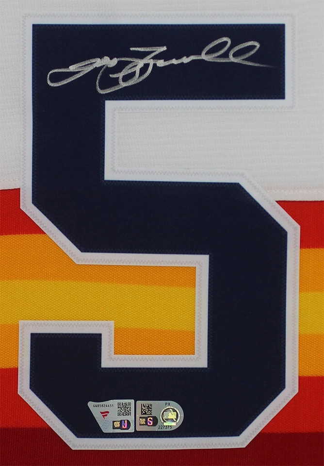 Camiseta Jeff Bagwell Autografiada y Enmarcada Arco Iris Houston Auto Fanatics Certificado de Autenticidad Foto 2 de 4