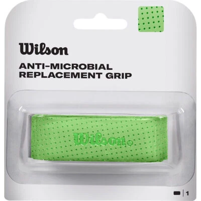 WILSON ANTI-MICROBIAL TENNIS RACQUET REPLACEMENT GRIP (GREEN) WR8414702