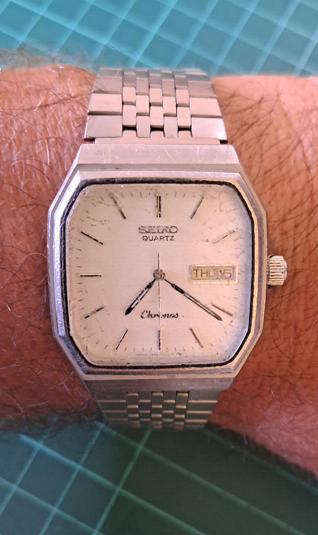 Vintage (Feb1985) Seiko Chronos 7433-5010 Watch Japan *Working
