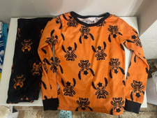 Disney Girls Lilo Stitch Halloween Mix Match 2 Piece Pajama Set, Orange Size 10