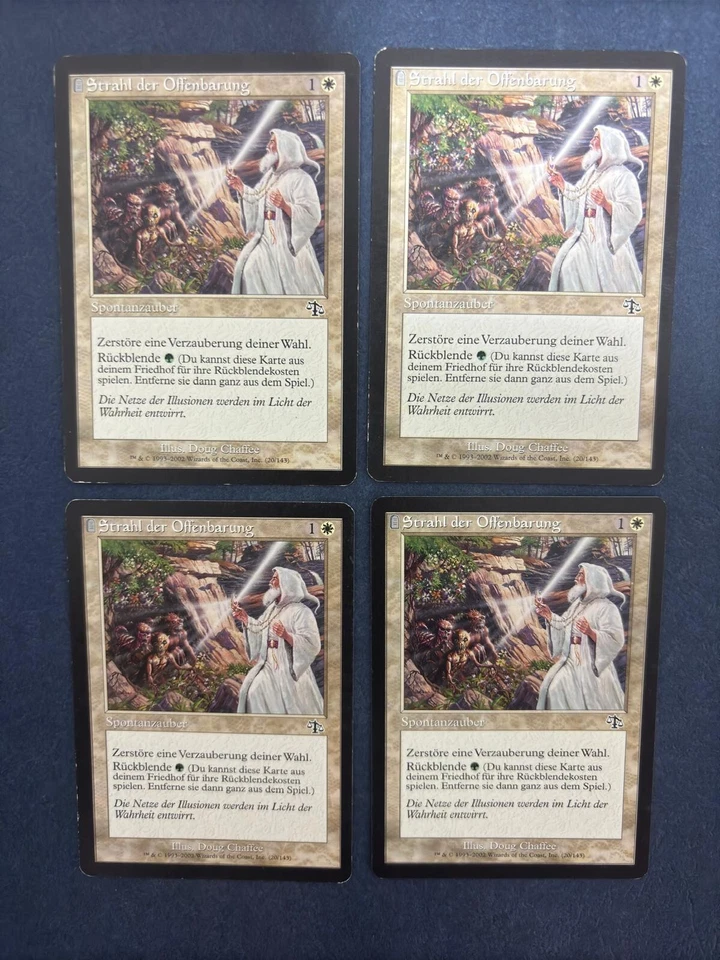 MTG 4X GERMAN JUDGMENT RAY OF REVELATION MAGIC THE GATHERING WHITE COMMON - Image 3 of 4