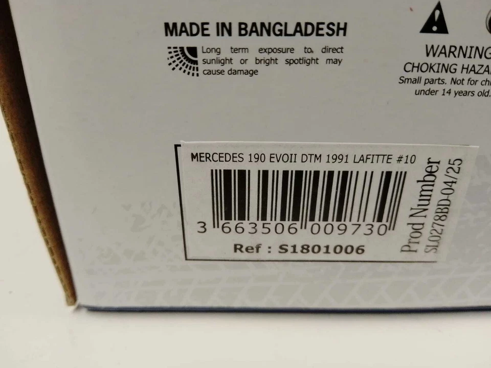 Solido Mercedes Benz 190E EVO 2 #10 J. Laffite DTM 1991 1/18 S1801006 - Immagine 3 di 3
