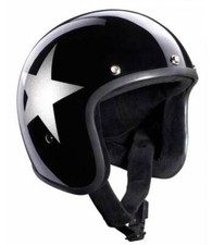 Casco MOTO Jet STAR NERO BANDIT Jet Open face Helmet NON OMOLOGATO