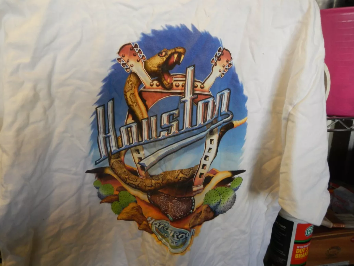 AUTHENTIC VINTAGE HARD ROCK CAF T SHIRT HOUSTON ADULT L NEW NO TAGS