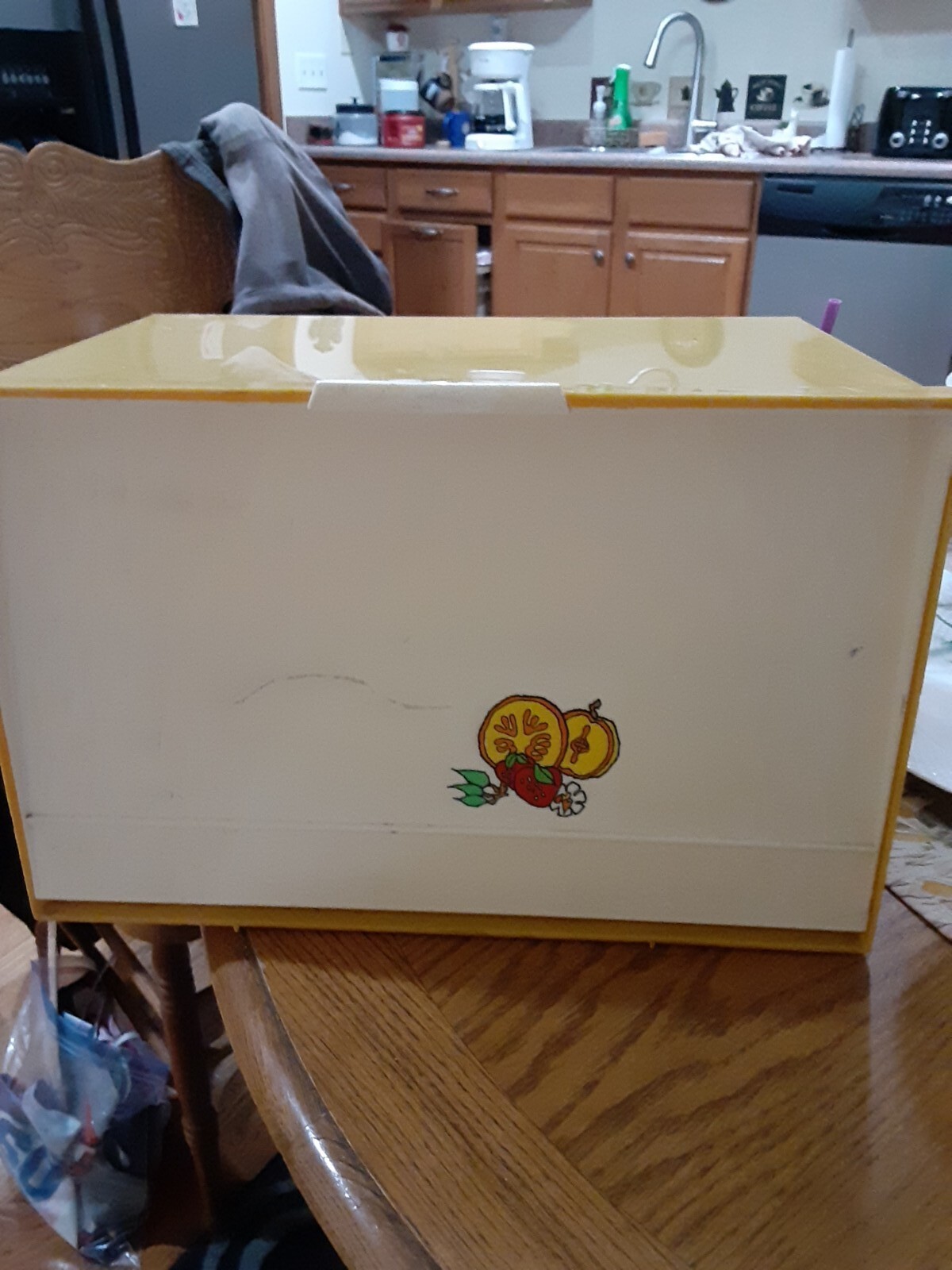 Vintage Retro Yellow Plastic Bread Box With Shelf 1960's 1970's eBay