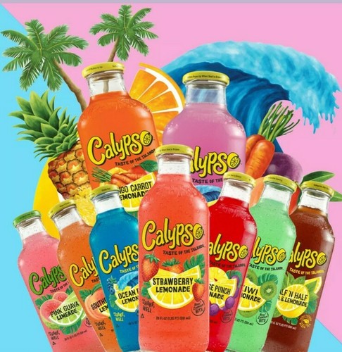 CALYPSO LEMONADE AMERICAN DRINK Full Case of 12, 473ML Bottles, Mixed Cases too!