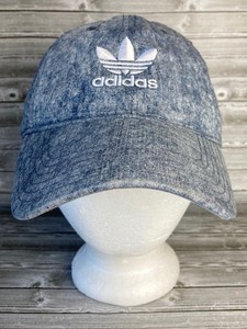 adidas trefoil denim baseball hat