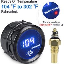 Oil Temp Temperature Gauge Meter Kit 104-302 Dc 12v 2inch 52mm For Car Truck Oil Temp Temperature Gauge Meter Kit 104-302 Dc 12v 2inch 52mm For Car Truck
