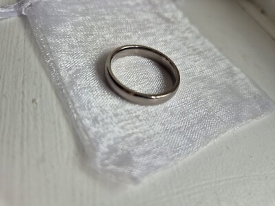 Herren Titan Mode Ring 4 mm Hof Band Größe V (23)