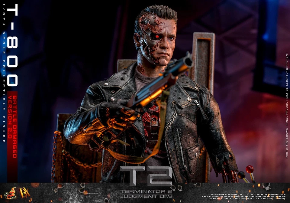 PREORDER Terminator 2 MMS Action Figure 1/6 T-800 Battle Damaged Version - Immagine 4 di 4