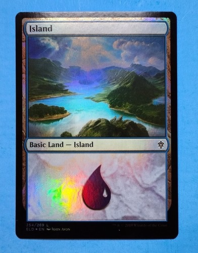 1x Island Basic Land Throne of Eldraine 2019 Mtg Magic Card Blue Mana ...