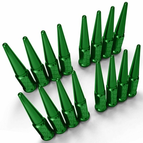 Green Long Steel Spike Lug Nuts 10x1.25 ATV Fits Can-Am Yamaha Honda Suzuki Kawi - Bild 9 von 9