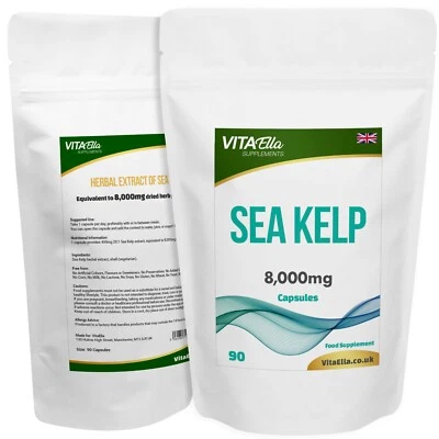 VITAELLA Sea Kelp | 8,000mg Capsules | Powerful Formula | Best Value on Ebay