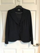 Semantiks Women  s 6 Navy Blue Blazer Long Sleeve Fully Lined 3 Buttons -