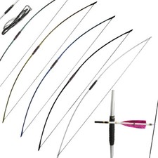 Arco Largo Inglés 67" 25-120lbs Arco Recto Tradicional Objetivo Disparo Caza R/LH