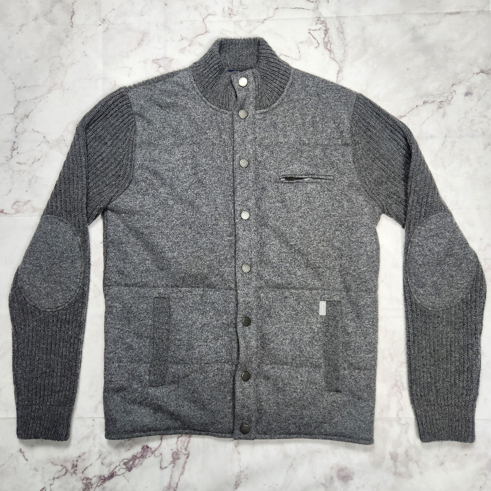 Faconnable High Neck Wool/Polyester Button Sweate… - image 1