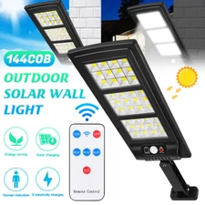 Commercial 990000LM LED Solar Street Light Dusk To Dawn Outdoor Road Wall Lamp