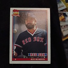 Topps 1991 Jeff Reardon Boston Red Sox #605 Base Set MLB Baseball Card