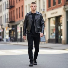 Bikers Club Thinsulate Insulated Motorcycle Jacket Black 52R Zip Out Lining