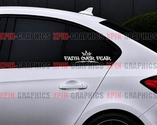 Faith Over Fear Vinyl Decal Sticker Jdm Boost Diesel Turbo Car Truck Suv A